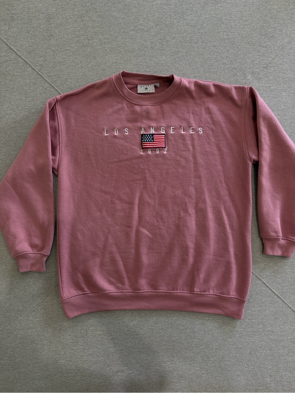 Los Angeles Flag Crewneck - Dusty Rose